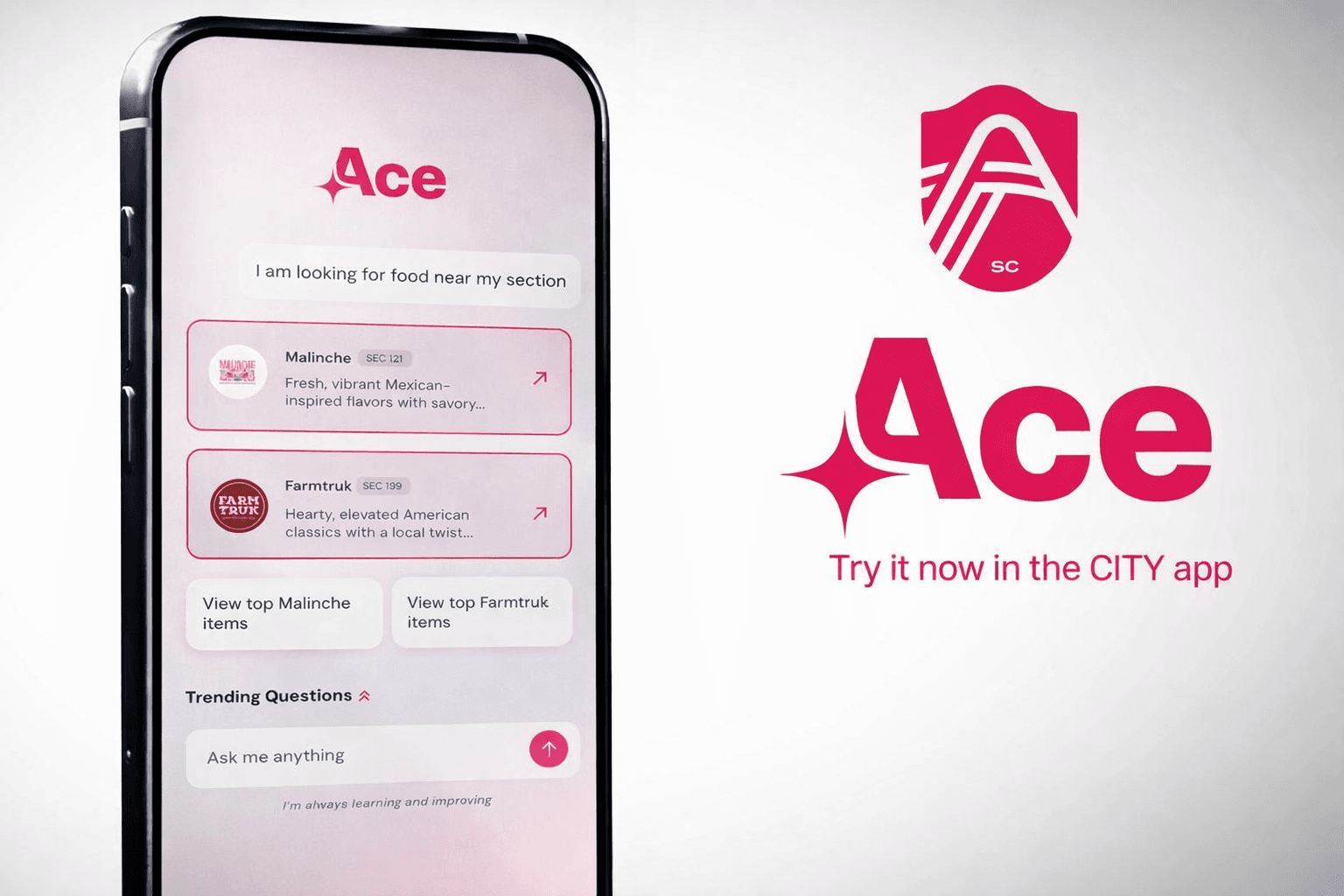 Ace AI assistant conversation in the CITY SC app